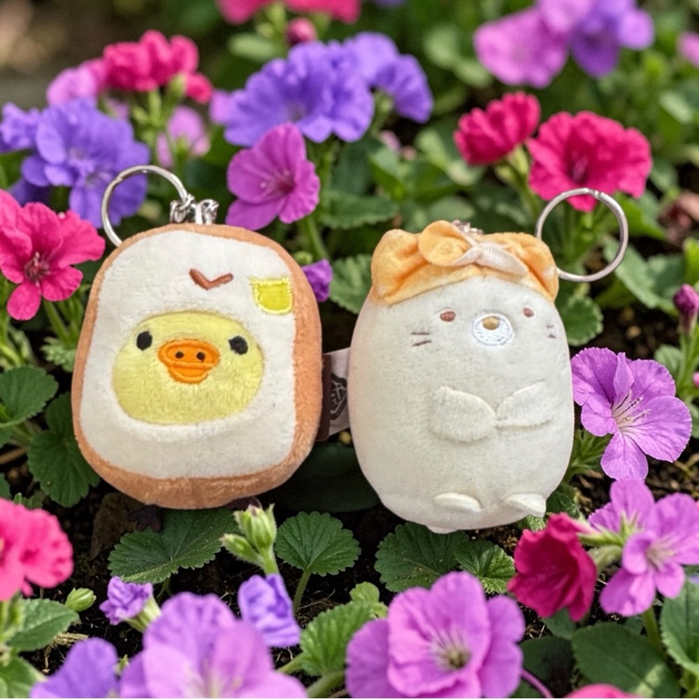 Cute Plush Keychain Set
